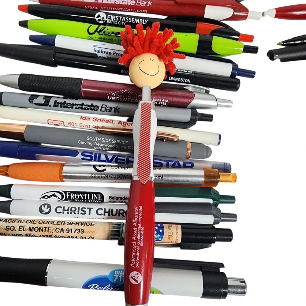 Lot of 60+ Assorted Promotional Pens Commerical‎ Bank, church, auto, cruise